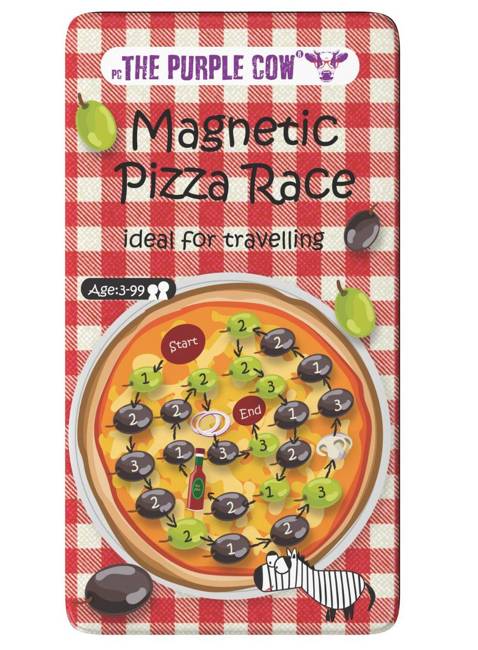 Podróżna gra magnetyczna The Purple Cow - Pizza Race