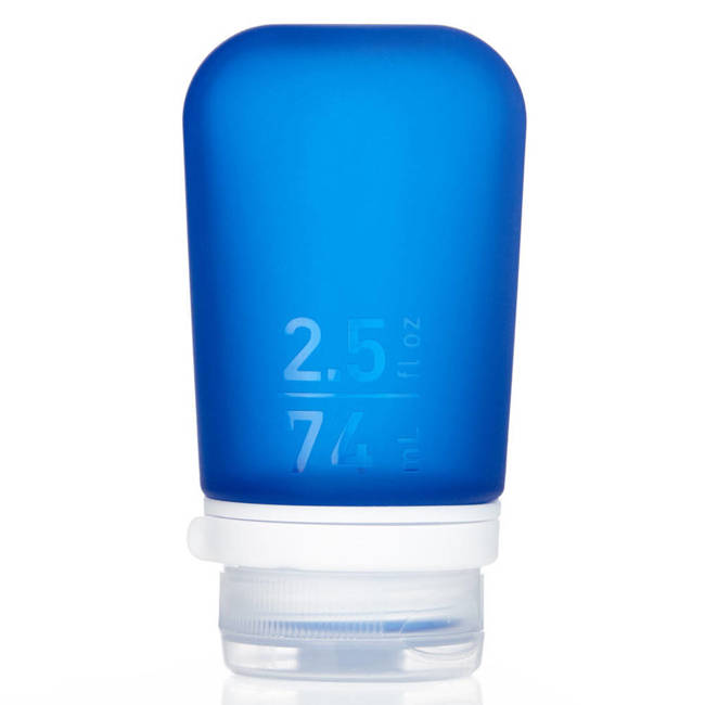 Podróżna silikonowa butelka na płyny Humangear GoToob+ M - dark blue