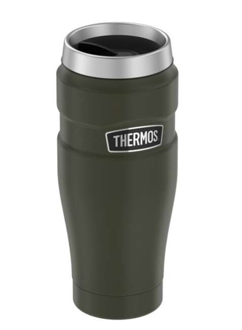 Podróżny kubek termiczny Thermos Stainless King™ 470 ml - green army