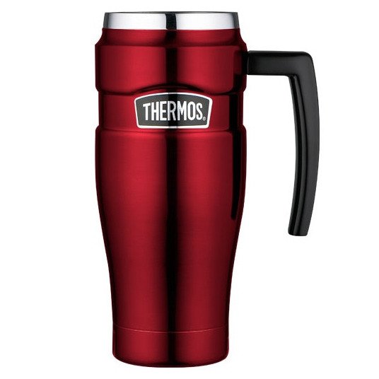 Podróżny kubek z uchwytem 470 ml Thermos Stainless King™  - red