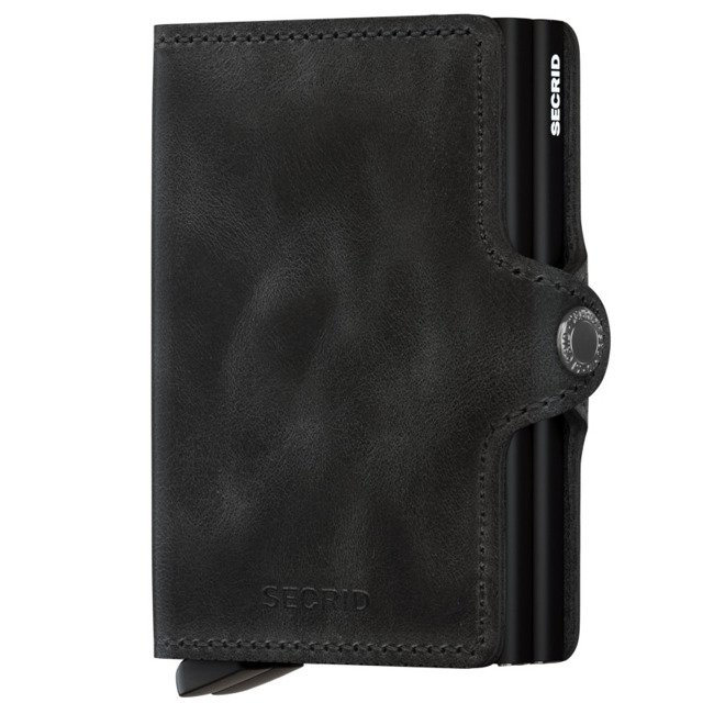 Podwójny portfel z ochroną kart RFID Secrid Twinwallet Vintage - black