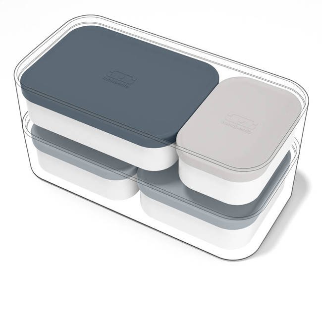 Pojemniki do lunchboxu MB Original Monbento MB Extra - grey / white