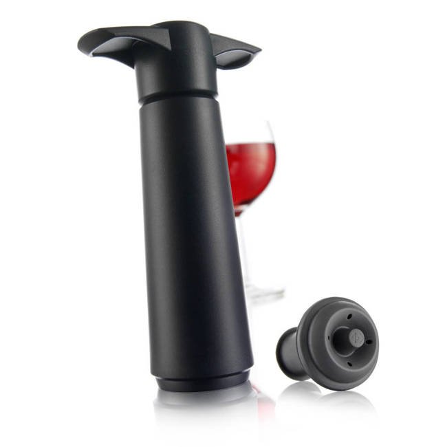 Pompka próżniowa i korek Wine Saver Blister Vacu Vin - black