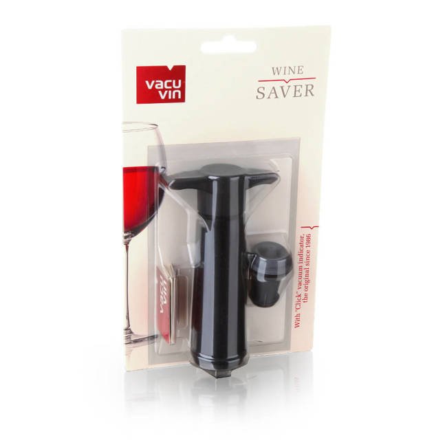 Pompka próżniowa i korek Wine Saver Blister Vacu Vin - black