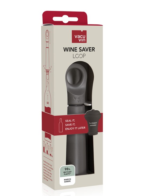 Pompka próżniowa + korek Vacu Vin Loop Wine Saver - graphite