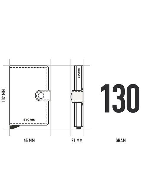 Portfel RFID Secrid Premium Miniwallet Emboss Lines - cognac