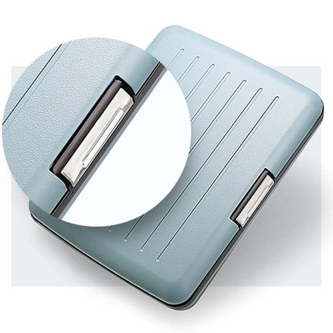Portfel aluminiowy Ogon Designs Smart Case V2 Large - arctic blue