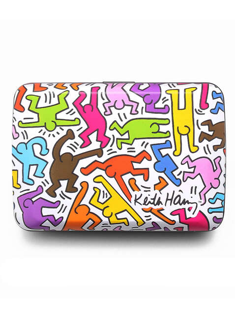 Portfel aluminiowy Ogon Designs Stockholm V2 - Keith Haring color