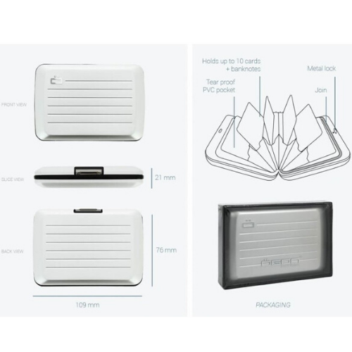 Portfel aluminiowy Ogon Designs Stockholm V2 - silver