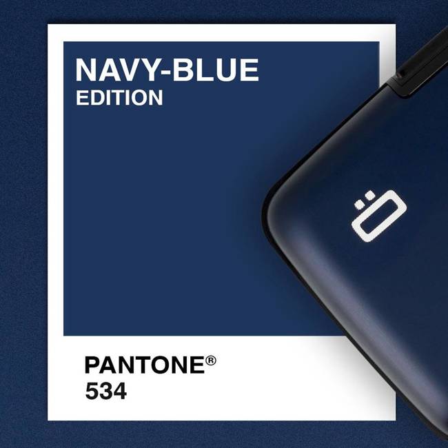 Portfel aluminiowy Ogon Designs Stockholm - navy blue