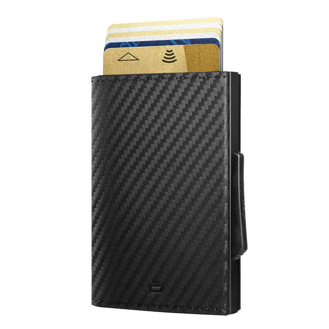 Portfel aluminiowy Slim Cascade Wallet Ogon Designs - carbon / black