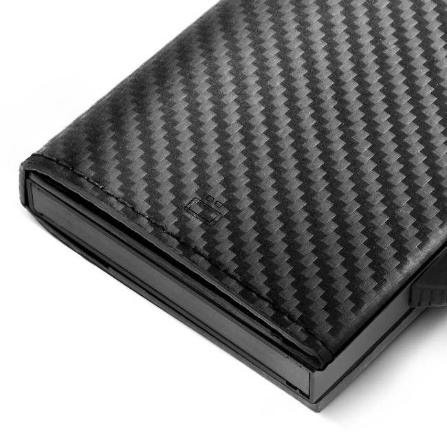 Portfel aluminiowy Slim Cascade Wallet Ogon Designs - carbon / titanium