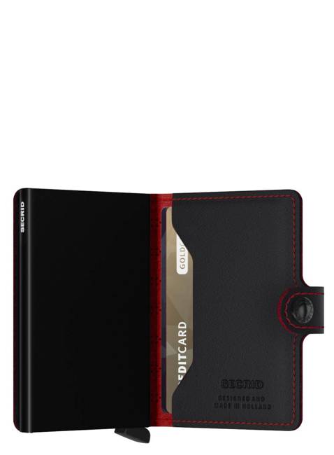 Portfel kieszonkowy RFID Secrid Miniwallet Fuel - black / red