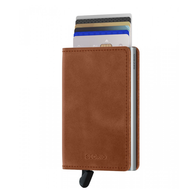 Portfel kieszonkowy Secrid Slimwallet Vintage - cognac / silver