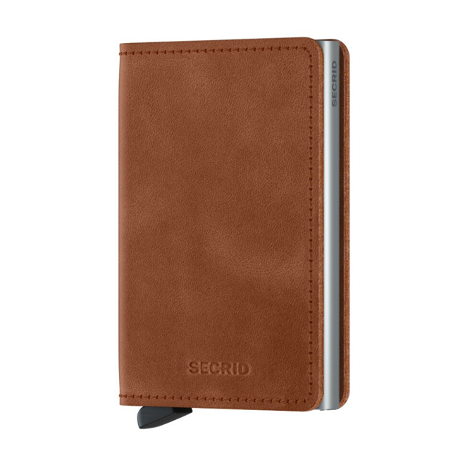 Portfel kieszonkowy Secrid Slimwallet Vintage - cognac / silver