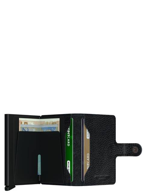 Portfel kieszonkowy z RFID Miniwallet Secrid Veg - black / black