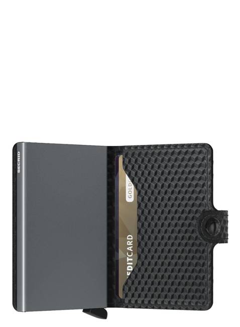 Portfel na karty RFID Secrid Miniwallet Cubic - black / titanium