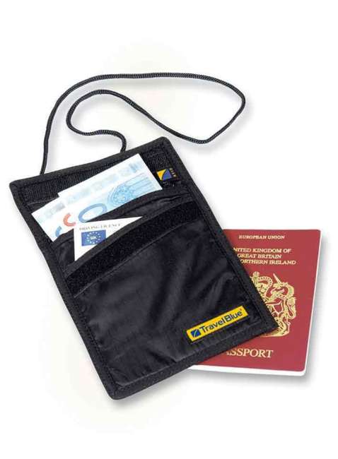 Portfel na szyję Travel Blue RFID Blocking Slimline Neck Wallet - black