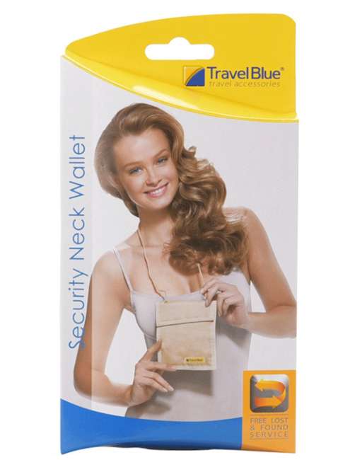 Portfel na szyję Travel Blue Slimline Neck Wallet - beige