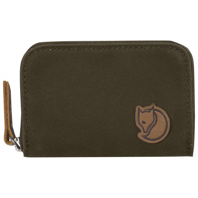 Portfel na wizytówki Fjallraven Zip Card Holder - dark olive