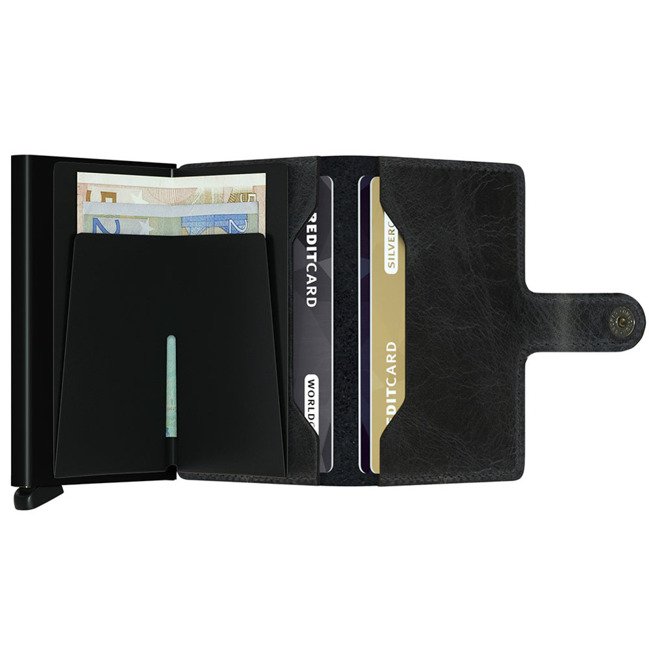 Portfel ochrona RFID Secrid Miniwallet Vintage - black