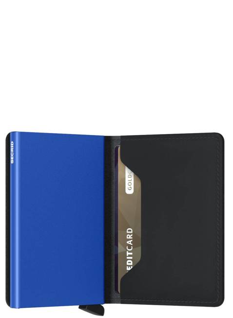 Portfel ochrona RFID Secrid Slimwallet Matte - black / blue