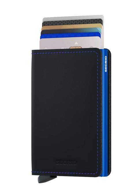 Portfel ochrona RFID Secrid Slimwallet Matte - black / blue