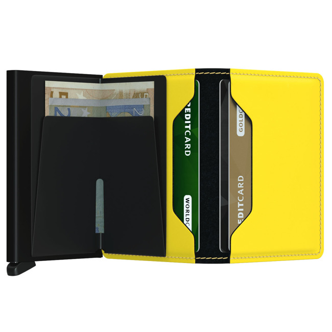 Portfel ochrona RFID Secrid Slimwallet Matte - black / yellow