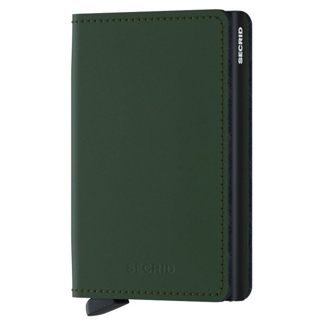 Portfel ochrona RFID Slimwallet Matte Secrid -green / black