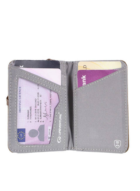 Portfel podróżny Lifeventure RFID Card Wallet recycled - mustard