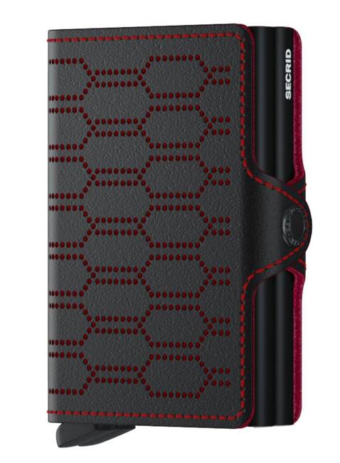 Portfel podwójny RFID Secrid Twinwallet Fuel - black / red