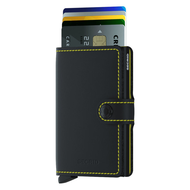 Portfelik RFID Miniwallet Secrid Matte - black / yellow