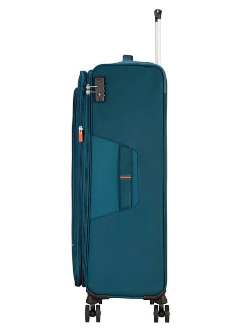 Poszerzana walizka duża American Tourister Crosstrack - navy/orange