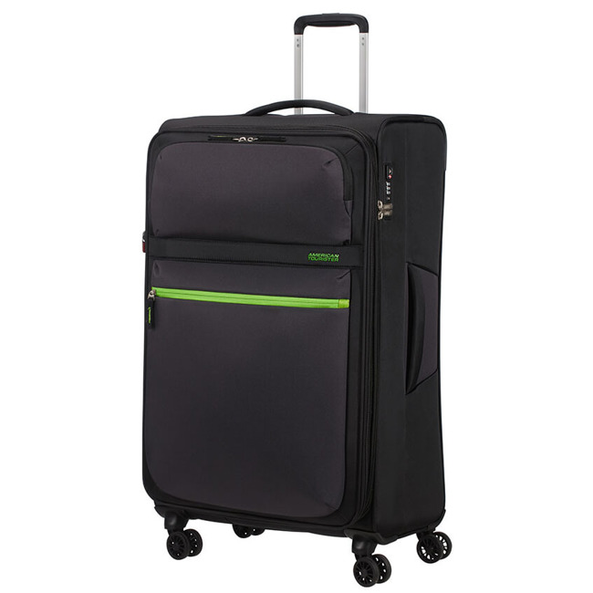 Poszerzana walizka duża American Tourister Matchup - neon black