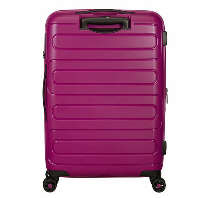 Poszerzana walizka średnia American Tourister Sunside - raspberry