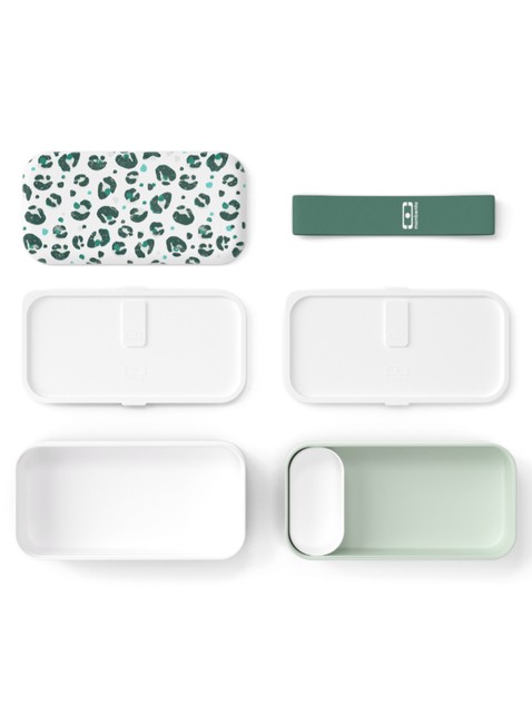 Pudełko na lunch Monbento MB Original The Bento Box - green / leopard 