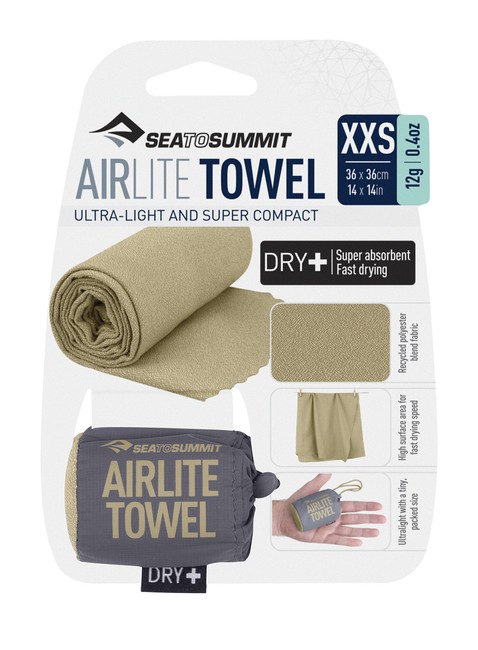 Ręcznik Sea to Summit Airlite Towel  XXS - desert brown