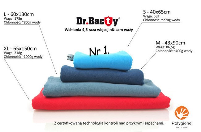 Ręcznik na basen antybakteryjny Dr. Bacty XL