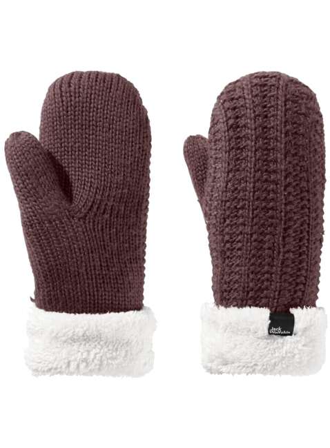 Rękawiczki damskie Jack Wolfskin Highloft Knit Mitten - boysenberry