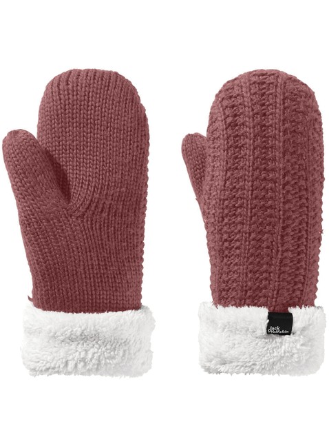 Rękawiczki damskie Jack Wolfskin Highloft Knit Mitten - dusty grey