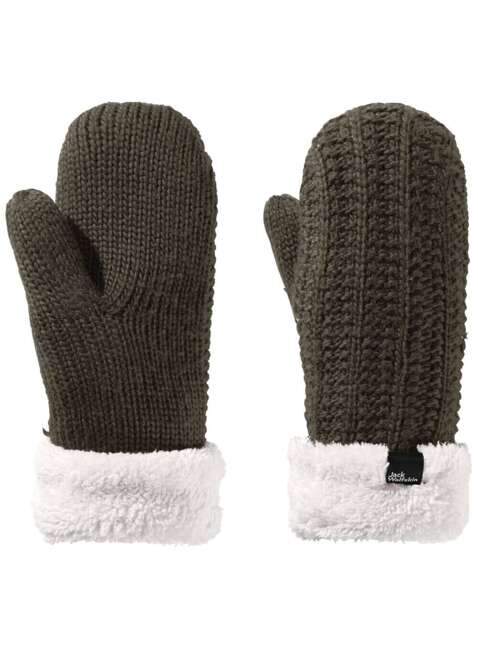 Rękawiczki damskie Jack Wolfskin Highloft Knit Mitten - island moss