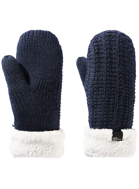 Rękawiczki damskie Jack Wolfskin Highloft Knit Mitten - night blue