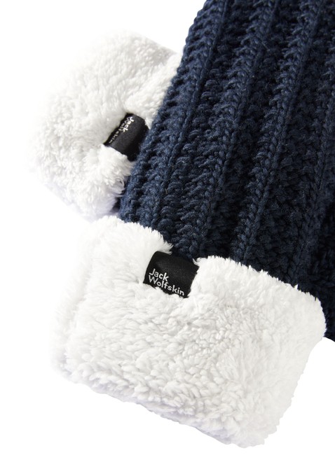 Rękawiczki damskie Jack Wolfskin Highloft Knit Mitten - night blue