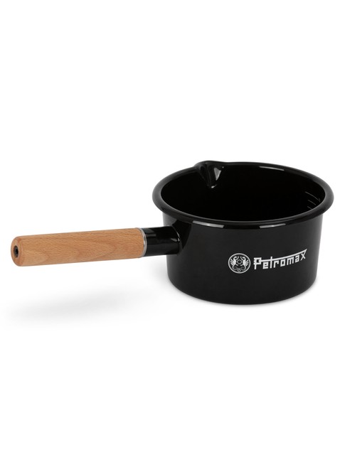 Rondelek turystyczny Petromax Enamel Saucepan 1 l - black