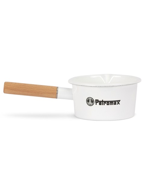 Rondelek turystyczny Petromax Enamel Saucepan 1 l - white