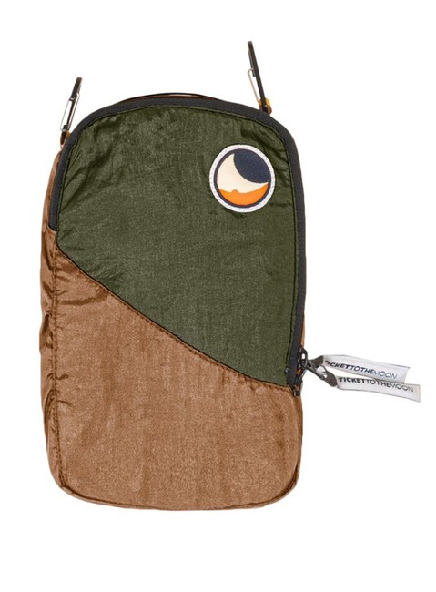 Saszetka Ticket To The Moon Travel Cube S - brown / army green