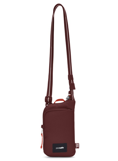 Saszetka antykradzieżowa na dokumenty Pacsafe Go Tech Crossbody - garnet red