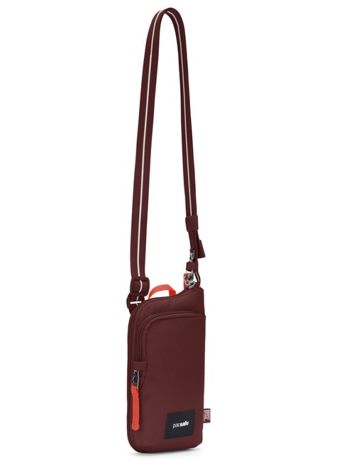 Saszetka antykradzieżowa na dokumenty Pacsafe Go Tech Crossbody - garnet red