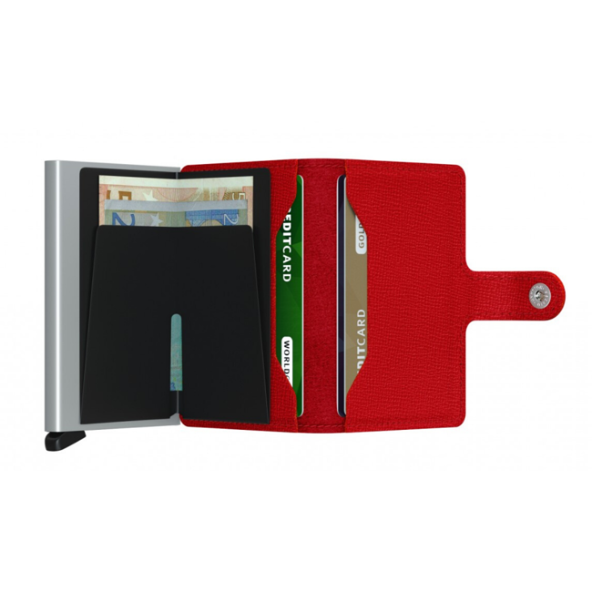 Secrid kompaktowy portfel z RFID Miniwallet Crisple - red