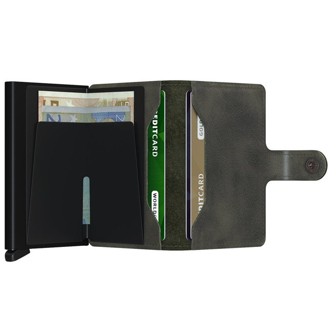 Secrid portfel mały Miniwallet Vintage - olive / black